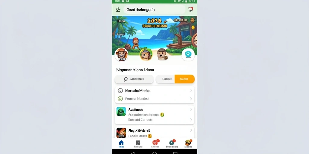 Screenshot antarmuka permainan yang menarik.