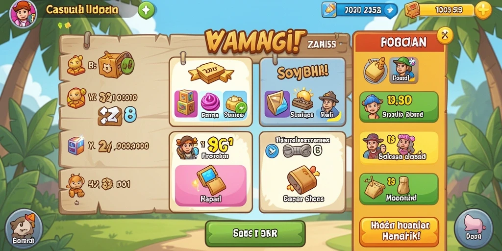 Screenshot menunjukkan tampilan antarmuka utama NUSABET yang menarik.